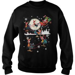 Christmas chicken hei hei and Santa Claus Sweatshirt