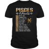 Pisces facts 99% wild at times T-shirt