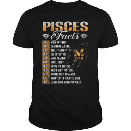 Pisces facts 99% wild at times T-shirt