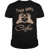 This Girl loves Coffee in heart T-Shirt