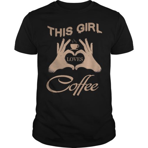 This Girl loves Coffee in heart T-Shirt