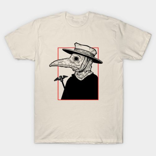 Vintage Black Plague Doctor T Shirt