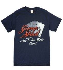 George Strait Navy Ace In the Hole Band T shirt