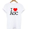 I Love AOC Alexandria Ocasio-Cortez T shirt