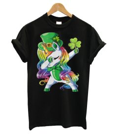 LGBT Dabbing Leprechaun Irish Unicorn T shirt