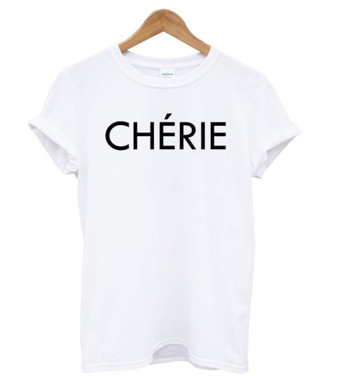 Cherie Slogan White T shirt