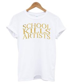 School Kills Artist - Yellow Logo T shirt