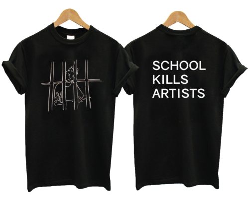School Kills Artists Black T shirt