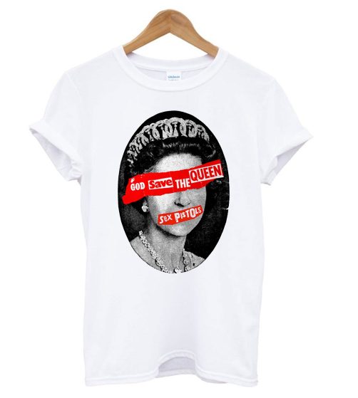 Sex Pistols - God Save The Queen White T shirt
