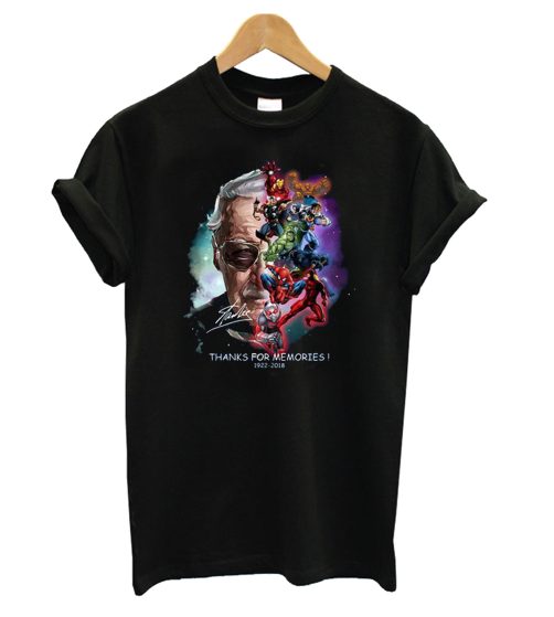 Marvel Avengers Endgame Thank You Stan Lee For The Memories Excelsior Heroes Superheroes T shirt