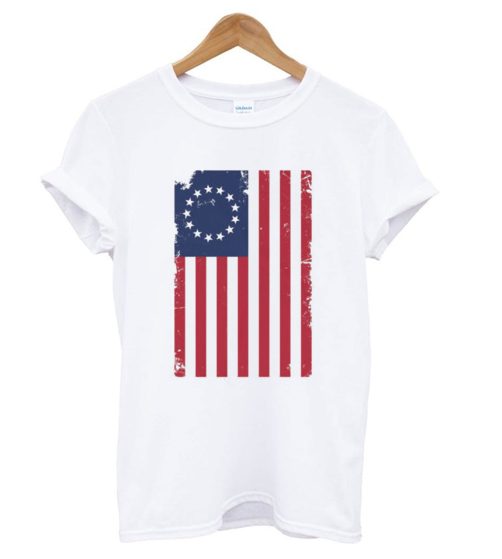 Betsy Ross Flag Distressed T shirt