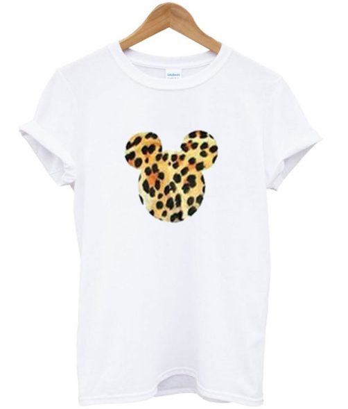 Mickey Mouse Leopard Head T shirt