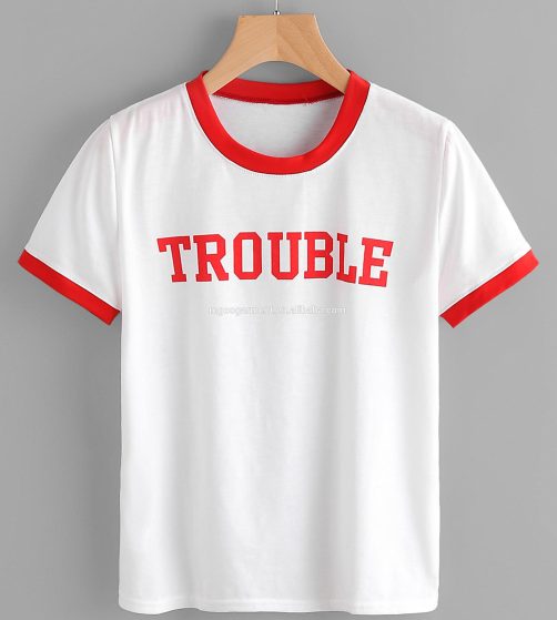 Trouble Ringer T shirt