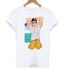 Long Hair Slicked Back White T shirt - Graphic T shirt