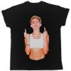 Miley Cyrus Finger up Funny T shir