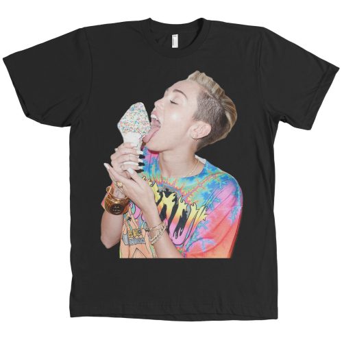 Miley Cyrus Licking Ice Cream T shirt