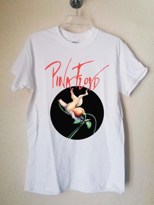 Pink Floyd Flower Polera Blanca Hombre T shirt