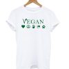 Vegan Vegetarian White T shirt