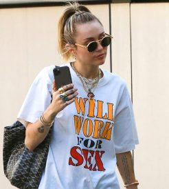 Miley Cyrus - Will Work For Sex T shirt