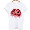 Biting Glossy Lips Sexy Kansas City Chiefs NFL Football T Shirt