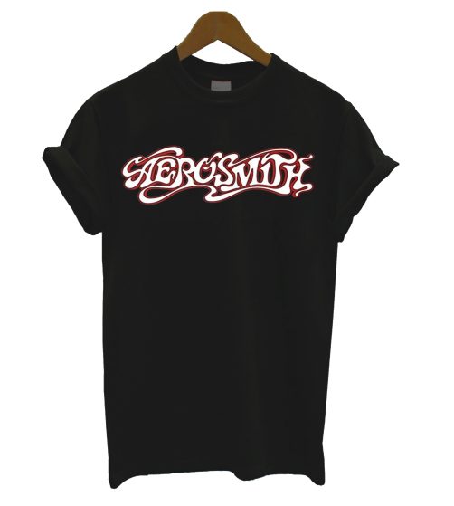 Black Aerosmith Logo T Shirt