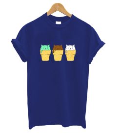 Cute Ice Cream Cat Flavors T-shirt