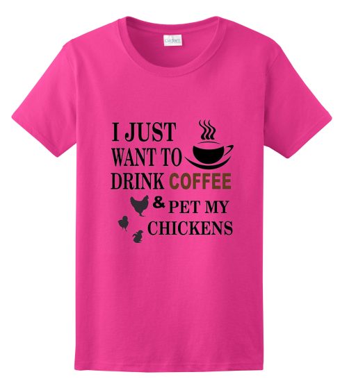 Drink Coffee & Pet my Chickens T-shirt