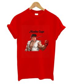 Hoxsin Nicolas Cage Logo Manga Casual T Shirt