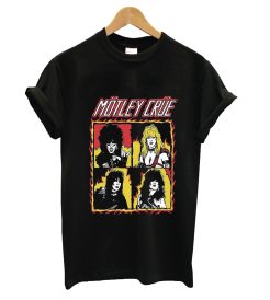 Motley Crue Shout at the Devil Flames Vintage Logo T Shirt