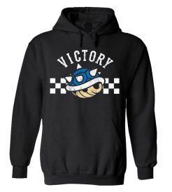 Nintendo Mario Kart Blue Shell Victory Finish Line Hoodie