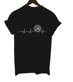 Node JS Heartbeat T Shirt