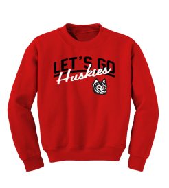 Northeastern Huskies Red Let's Go Pullover Sweatshirt