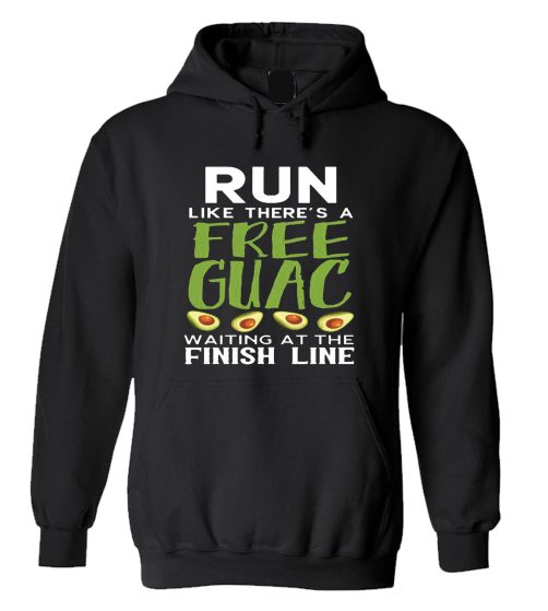 Run Like There's A Guac Waiting at The Finish Line Graphic Hoodie