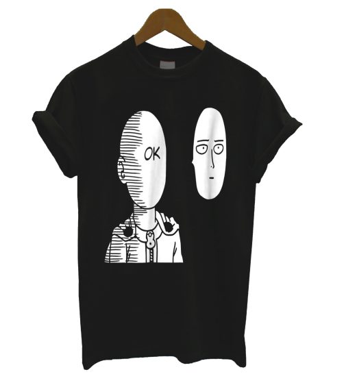 Saitama Ok Face Graphic Shirt Oppai Otaku Manga Anime T Shirt