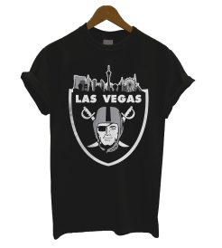 Skyline Las Vegas Raiders Black T Shirt