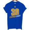 Stephen Curry 30 Blue T Shirt