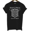 Night Watch Game Of Thrones Quote T Shirt