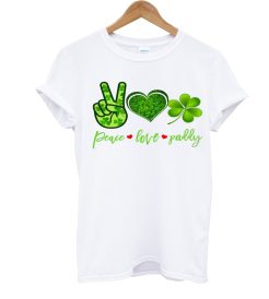 Peace Love Paddy St Patrick's Day Shamrock T Shirt