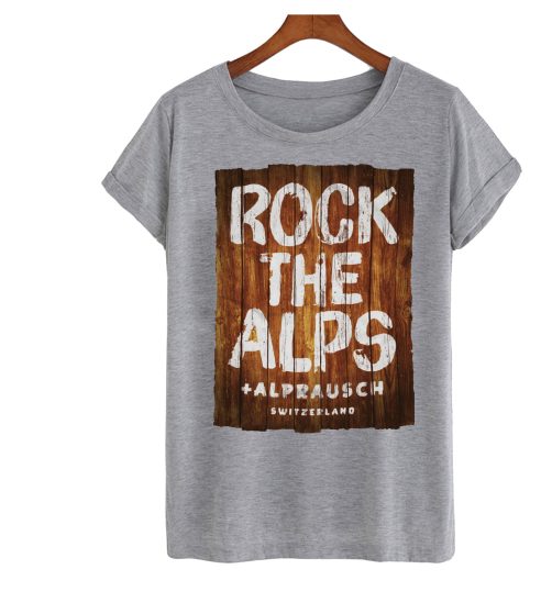 Rock The Alps Holz T Shirt