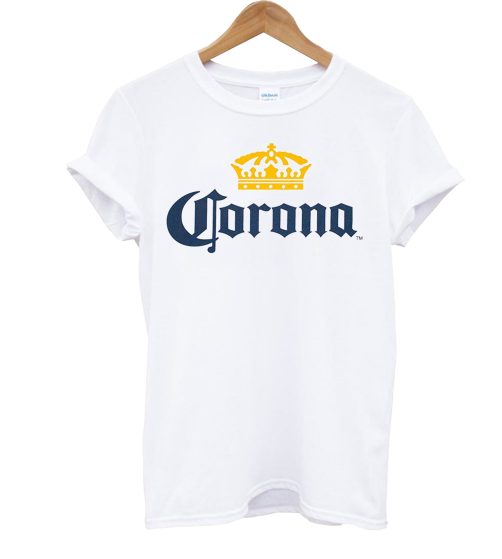 Corona Extra Men's White Beer Logo T Shirt