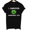 I Survived Corona Virus 2020 Green Logo T Shirt