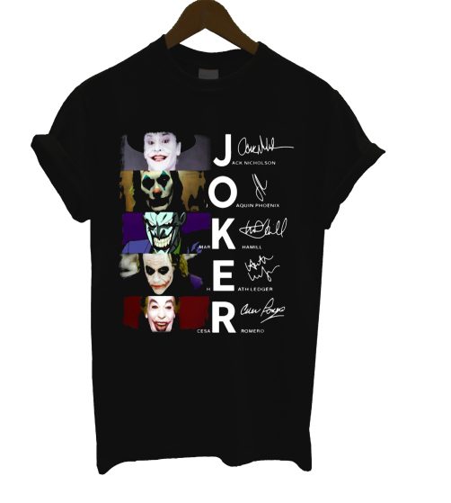 Joker Jack Nicholson Joaquin Phoenix Mark Hamill Heath Ledger Cesar Romero T Shirt