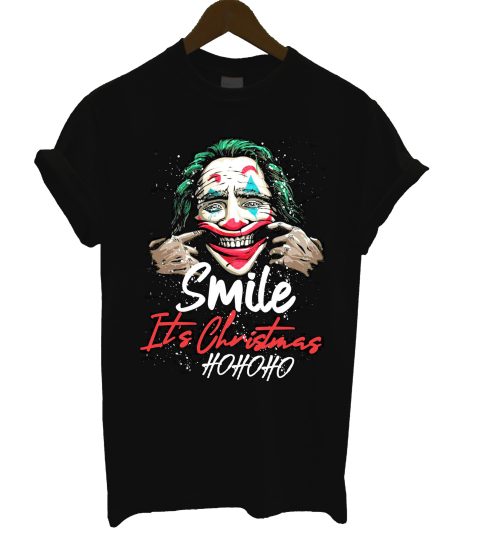 Smile Its Chirstimas Joker T Shirt