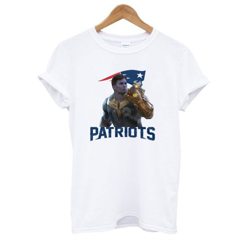 Tom Brady Thanos-Tom Brady #12 Thanos Infinity Gauntlet Patriots T shirt