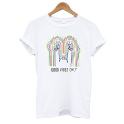 Good Vibes Only Rainbow T shirt