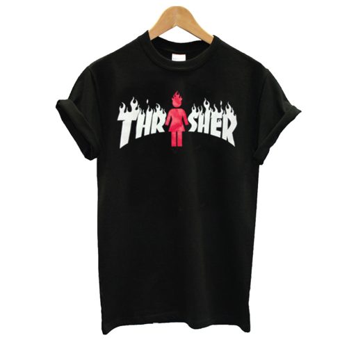 Thrasher X Girl On Fire T shirt