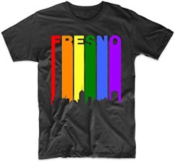 Fresno California Downtown Rainbow LGBT Gay Pride tshirt qn