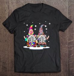 Hippie Gnomes Christmas T-SHIRT qn