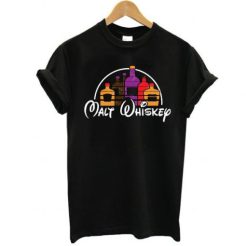 Malt Whiskey Not Walt Disney t shirt qn