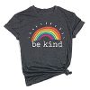 be kind rainbow print t shirt qn